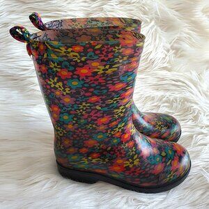 Capelli Of New York Floral Kids Rain Boots Size 10/11